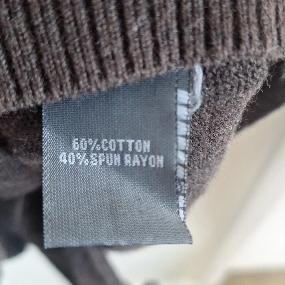 Kenneth Cole Reaction Dark Brown Knit Cardigan Size Small - Picture 7 of 10